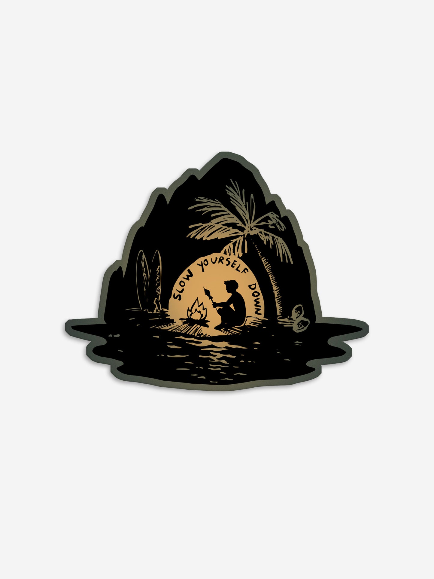Campfire Sticker | Slow Yourself Down