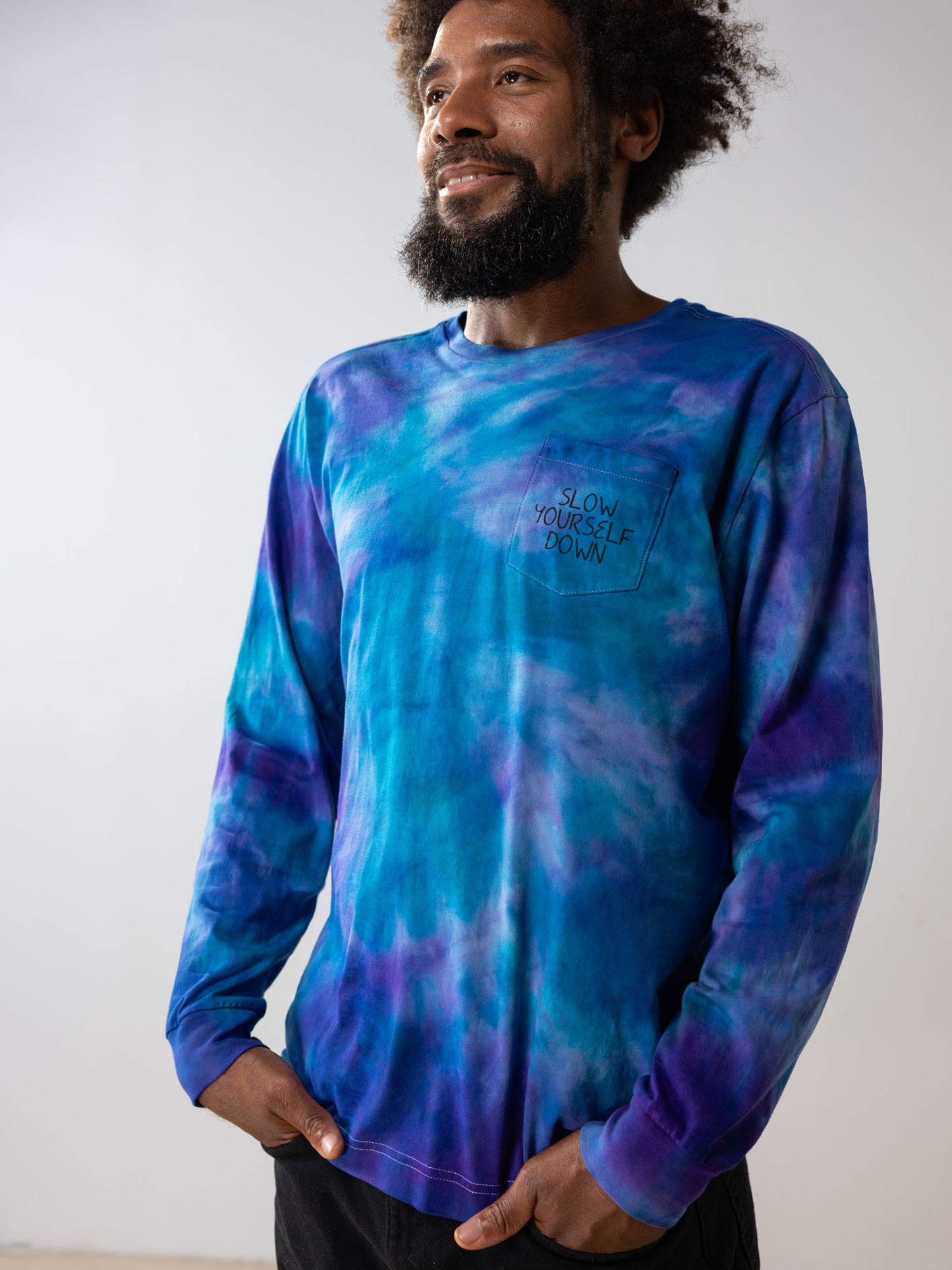Classic Long Sleeve Tie-Dye | Organic Cotton | Slow Yourself Down - Mens Shirts