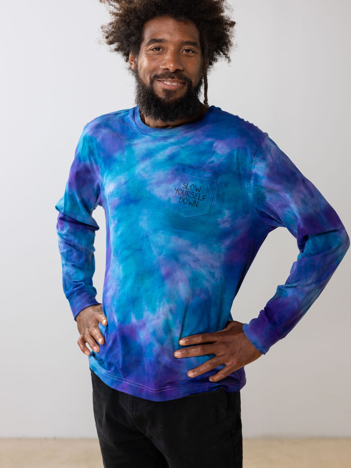 Classic Long Sleeve Tie-Dye | Organic Cotton | Slow Yourself Down - Mens Shirts