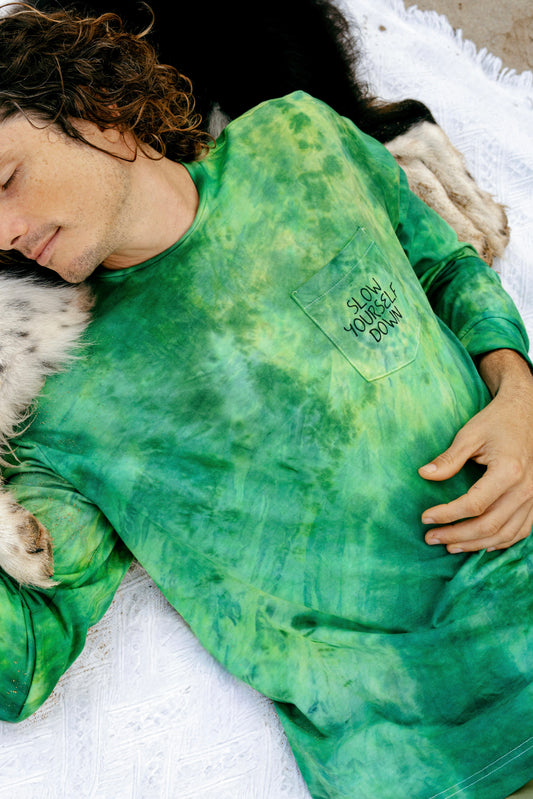 Classic Long Sleeve Tie-Dye | Organic Cotton | Slow Yourself Down - Mens Shirts