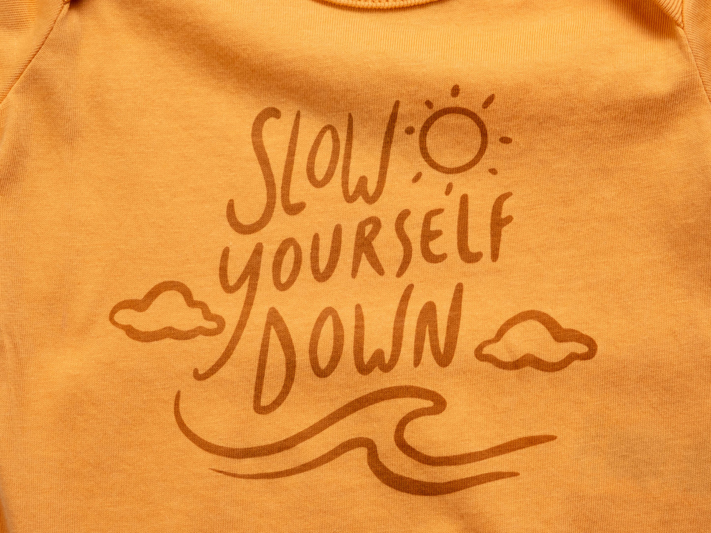 Cloud and Wave Onesie | Organic Cotton | Slow Yourself Down - Baby Onesie