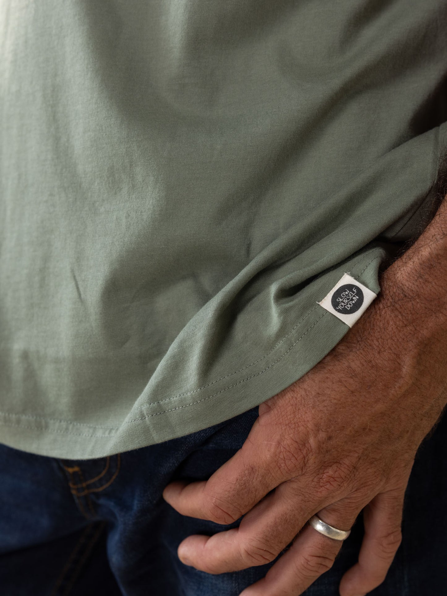 Flip Phone Tee | Organic Cotton | Slow Yourself Down - Mens Shirts