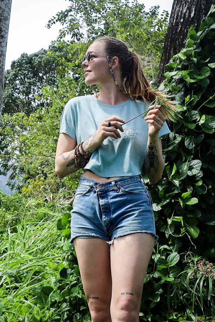 Hanalei Rain Moon Crop | Organic Cotton | Slow Yourself Down - Womens Shirts