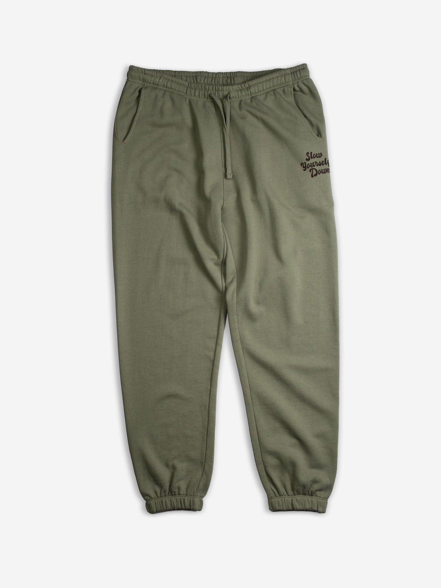 Mens Retro Sweatpants | Organic Cotton | Slow Yourself Down - Mens Sweatpants