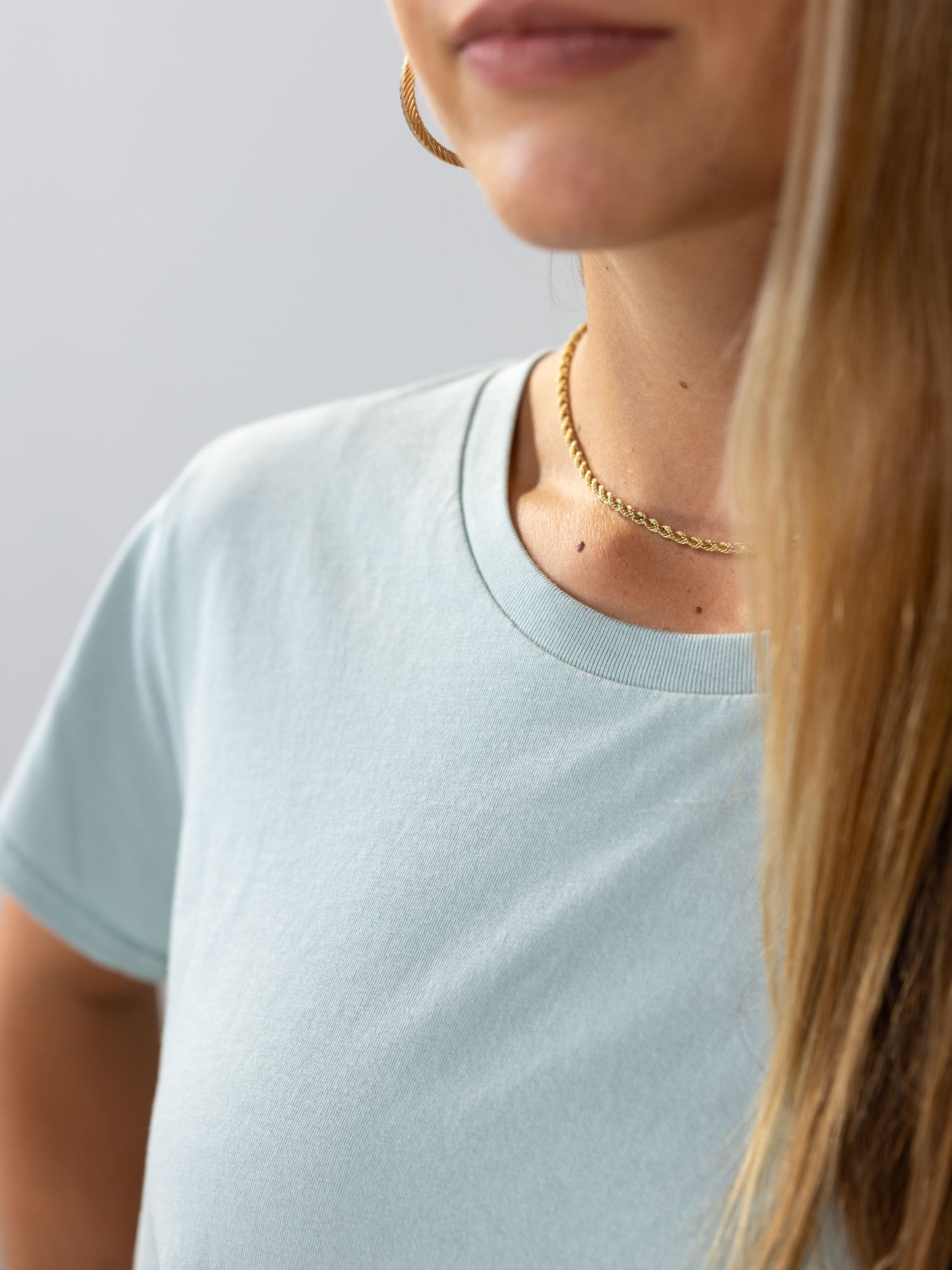 Mist Moon Crop | Organic Cotton | Slow Yourself Down - Womens Shirts