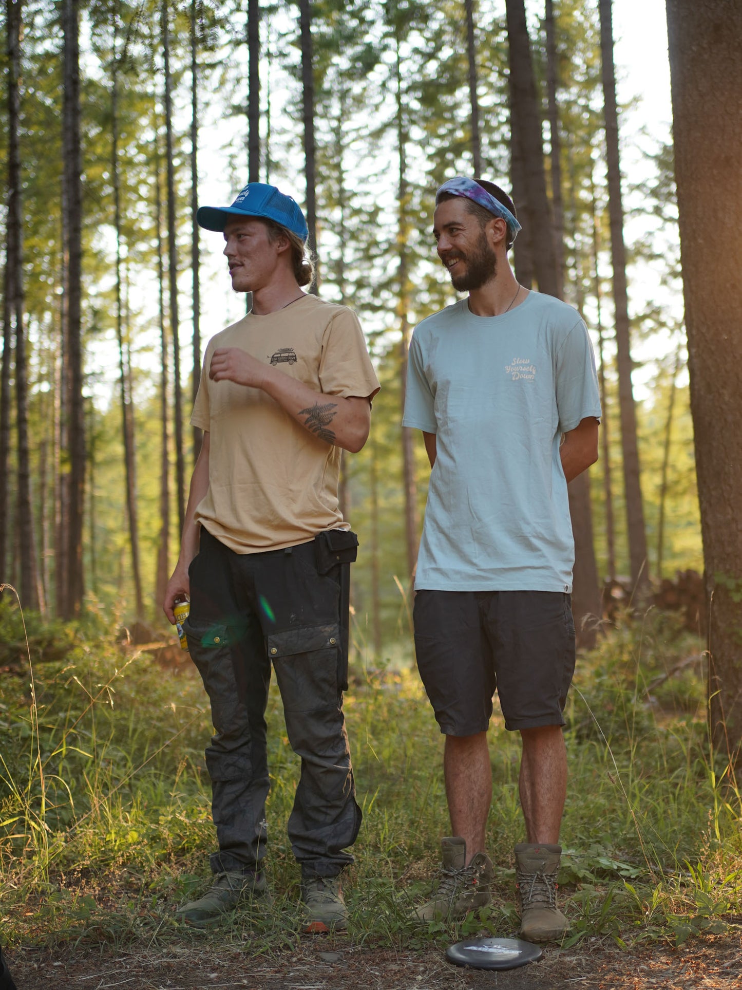 Mist Retro Tee | Organic Cotton | Slow Yourself Down - Mens Shirts