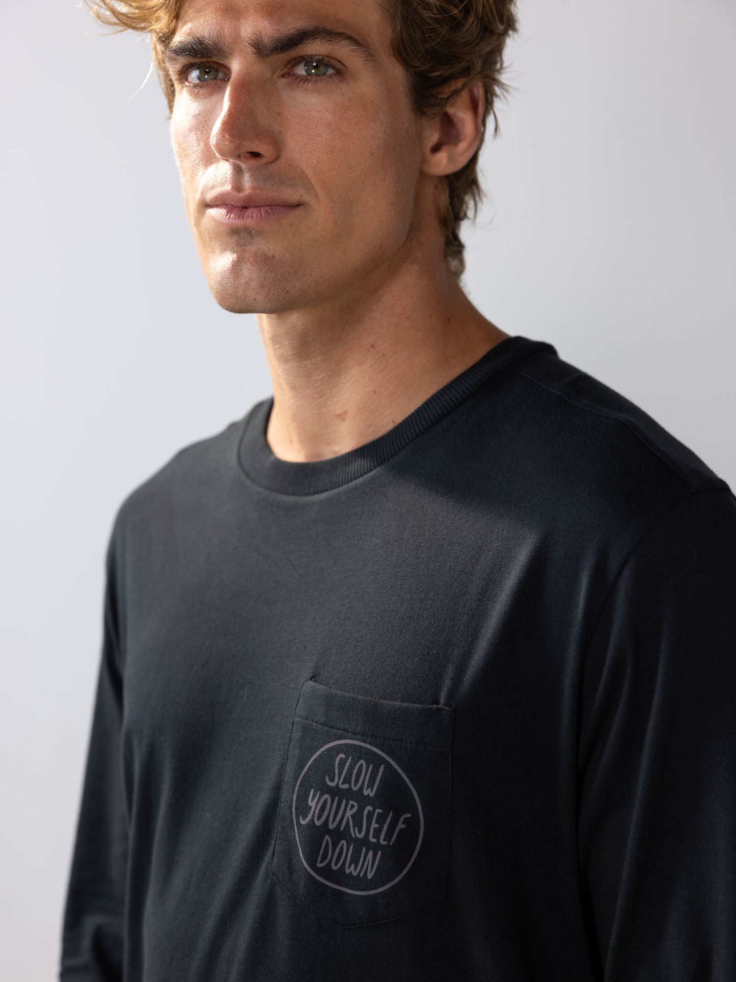Moon Phase L/S Tee | Organic Cotton | Slow Yourself Down - Mens Shirts