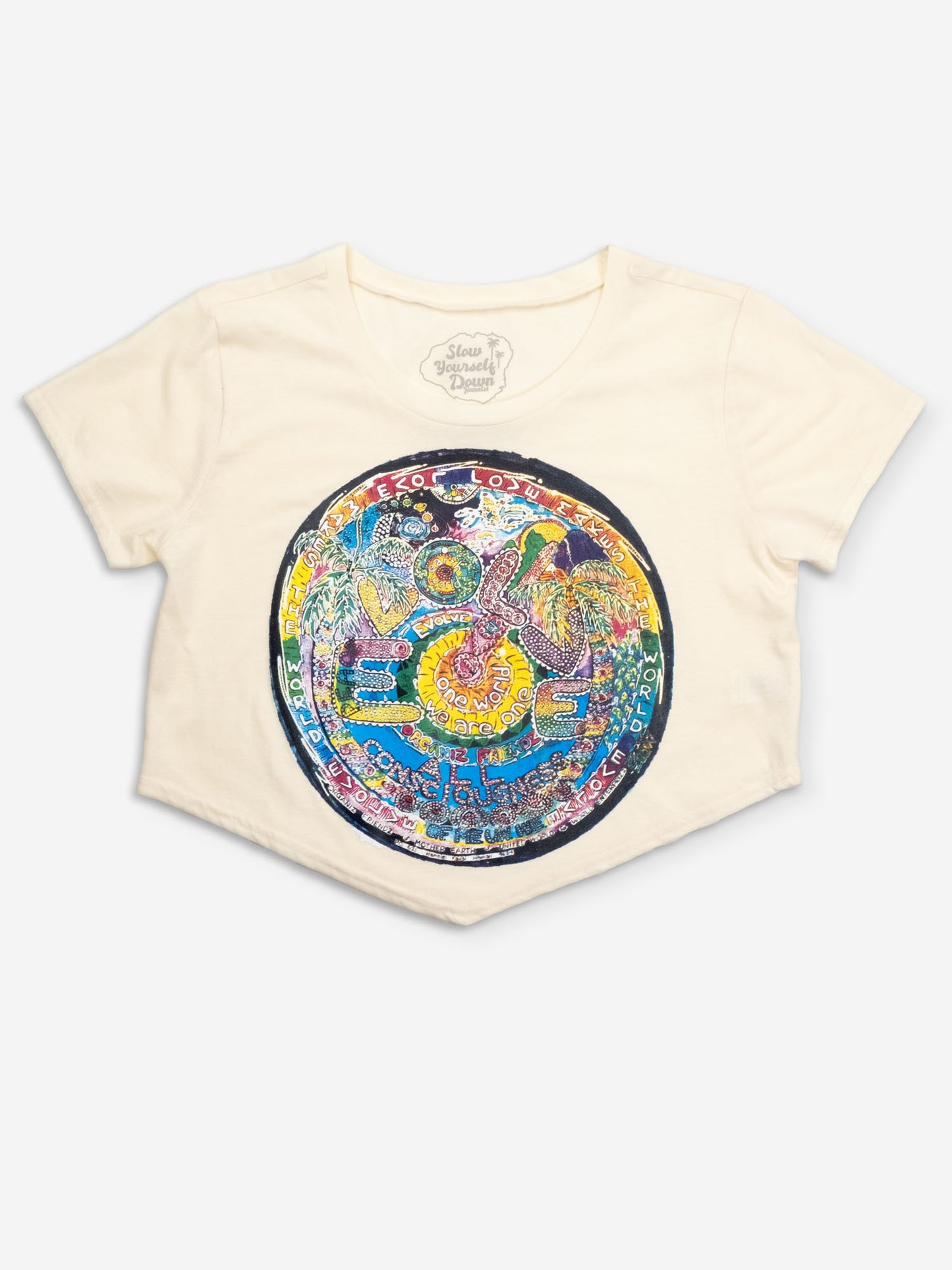 Organic Evolve Moon Crop | Organic Cotton | Slow Yourself Down - Womens Shirts