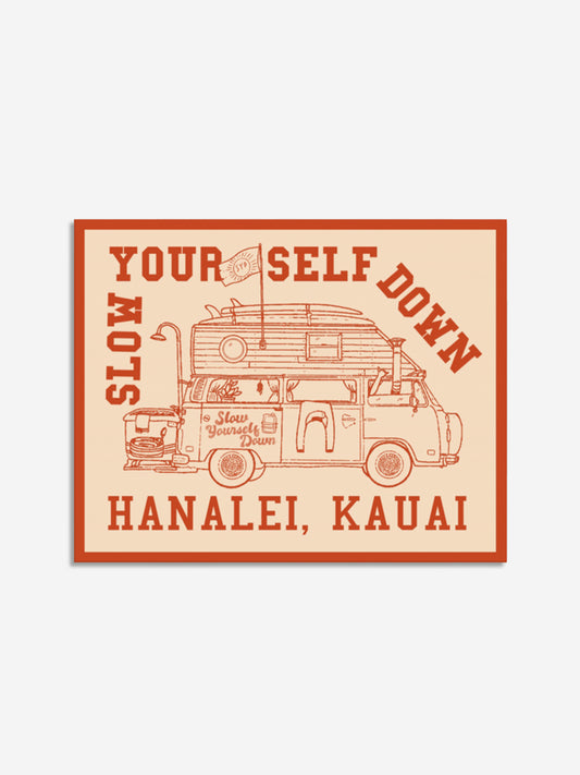 Rectangle Adventure Van Sticker | Slow Yourself Down