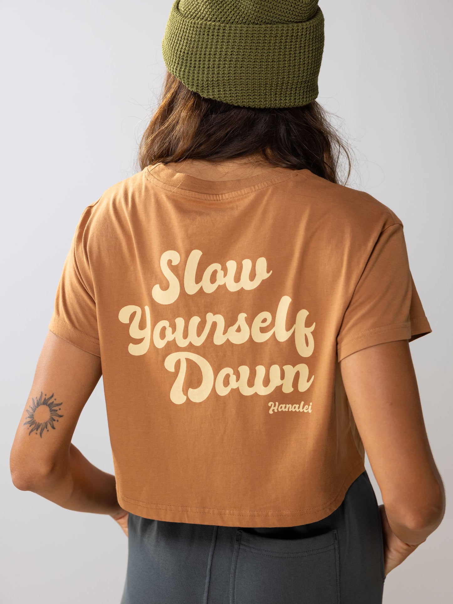 Retro Coffee Crop Tee | Organic Cotton | Slow Yourself Down - Womens Shirts