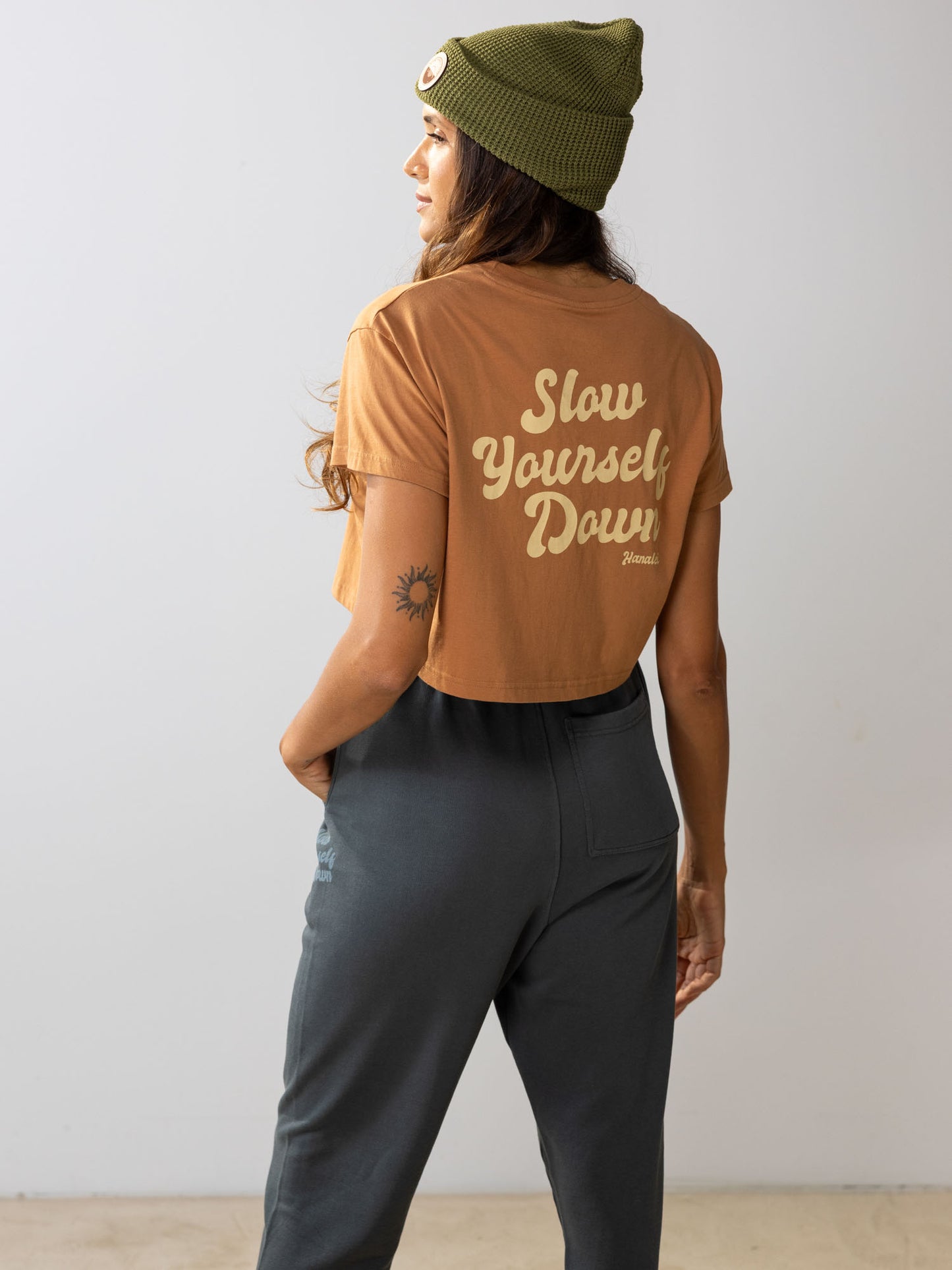 Retro Coffee Crop Tee | Organic Cotton | Slow Yourself Down - Womens Shirts