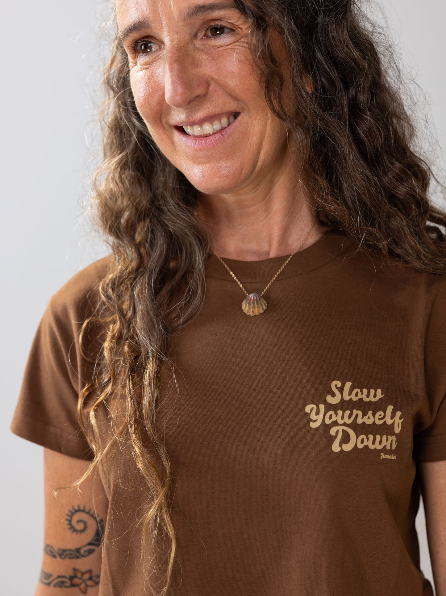 Retro Crop Tee | Organic Cotton | Slow Yourself Down - Womens Shirts