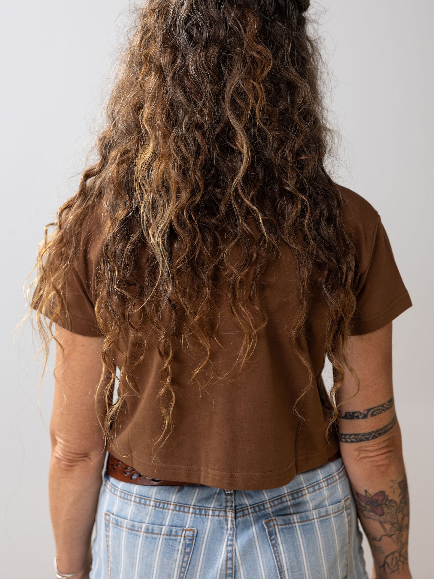 Retro Crop Tee | Organic Cotton | Slow Yourself Down - Womens Shirts