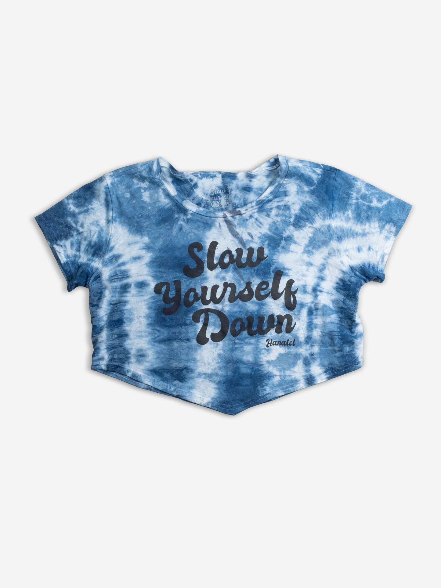 Retro Moon Crop Tie-Dye | Organic Cotton | Slow Yourself Down - Womens Shirts