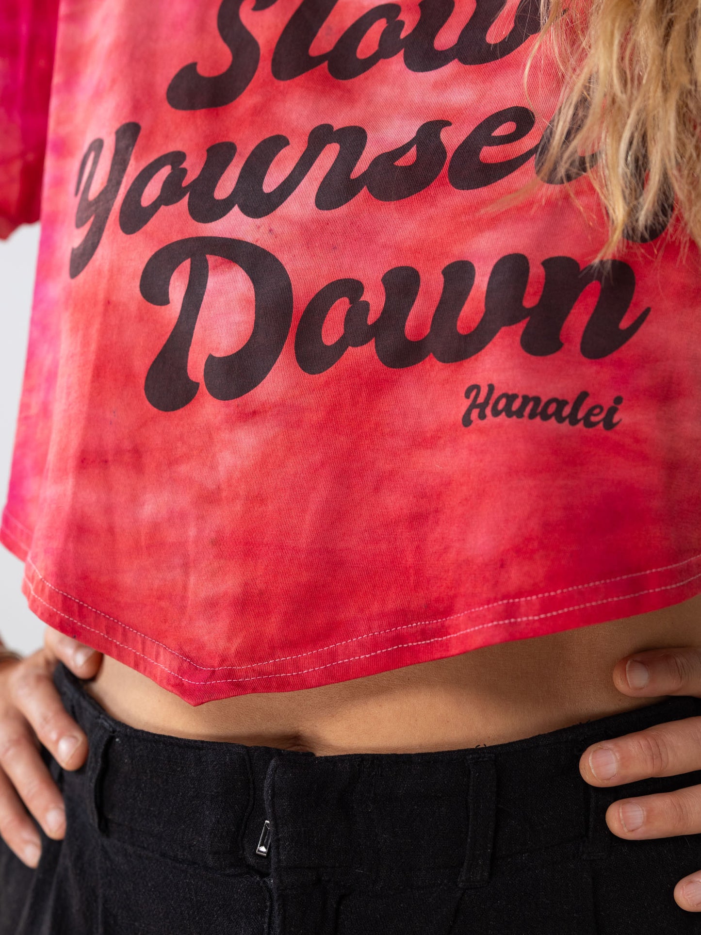 Retro Moon Crop Tie-Dye | Organic Cotton | Slow Yourself Down - Womens Shirts