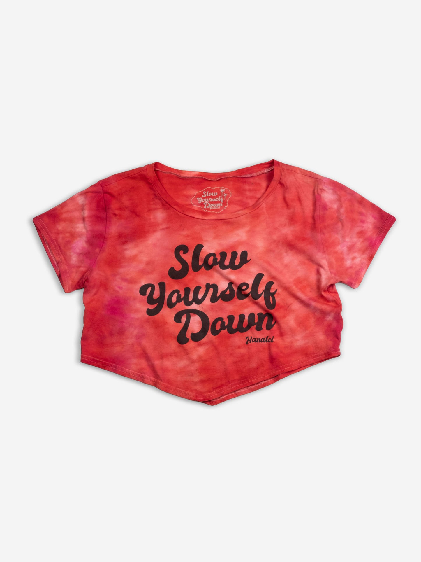 Retro Moon Crop Tie-Dye | Organic Cotton | Slow Yourself Down - Womens Shirts