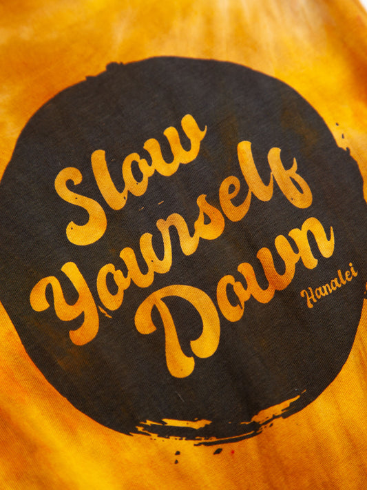 Retro Stamp Tie-Dye Onesie | Organic Cotton | Slow Yourself Down - Baby Onesie