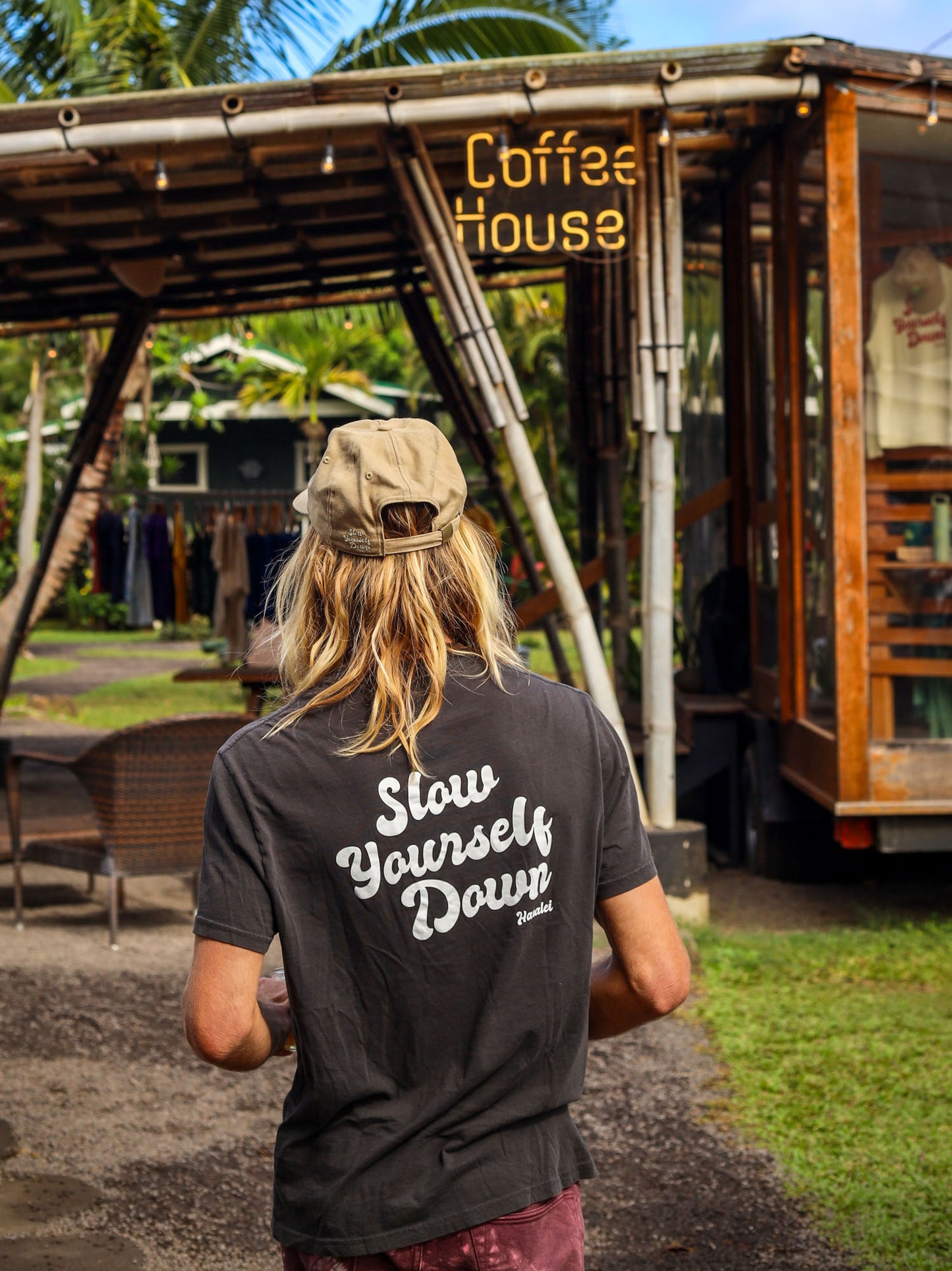 Retro Tee | Organic Cotton | Slow Yourself Down - Mens Shirts