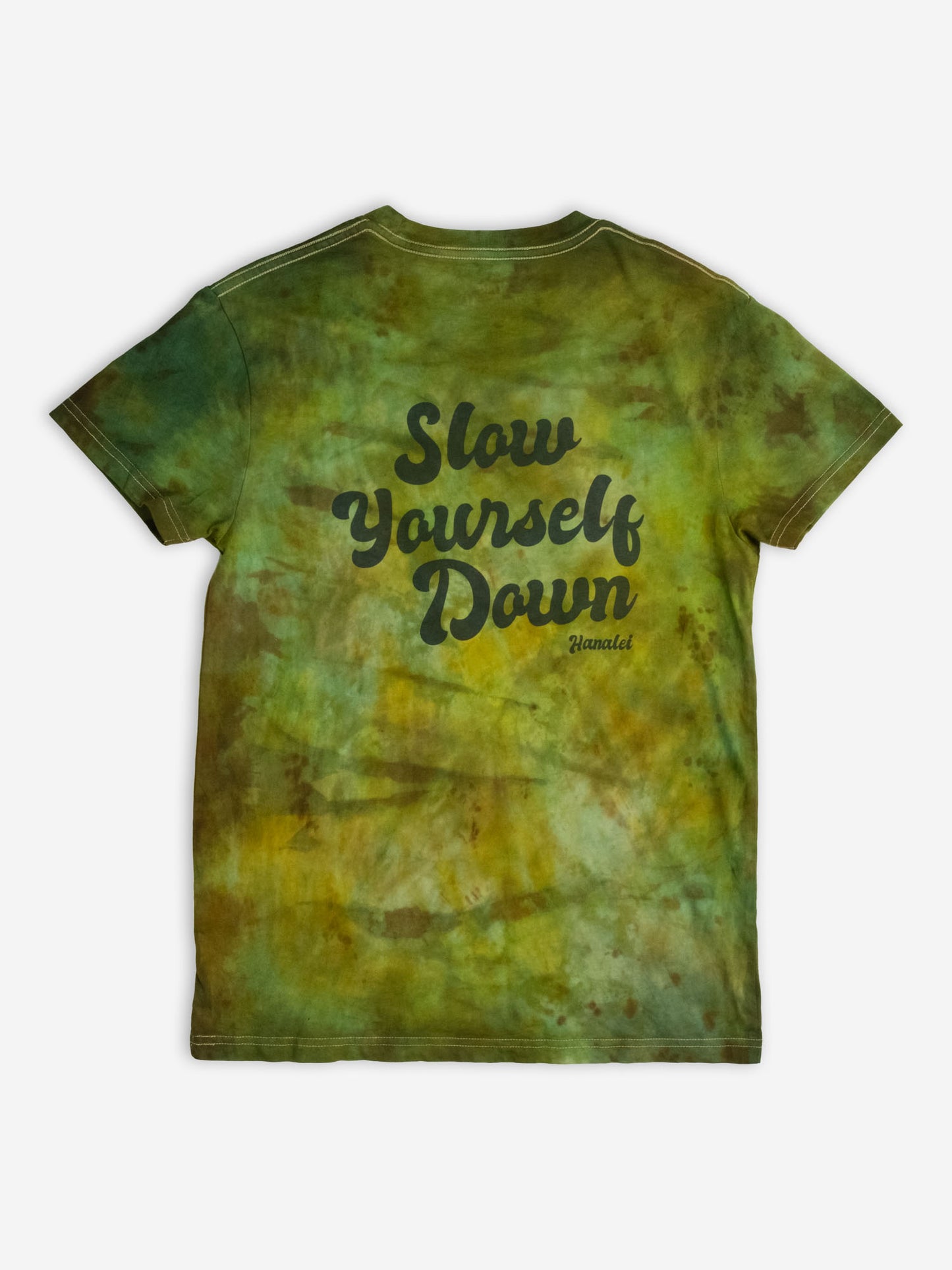 Green/Tan Tie-Dye — Retro Tee Tie-Dye | Organic Cotton | Slow Yourself Down - Mens Shirts