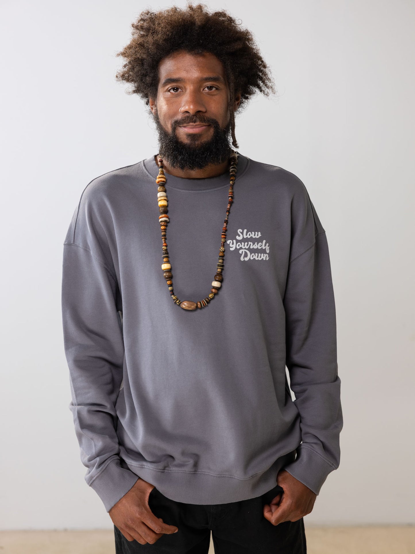 Retro Washed Crewneck | Organic Cotton | Slow Yourself Down - Crewneck