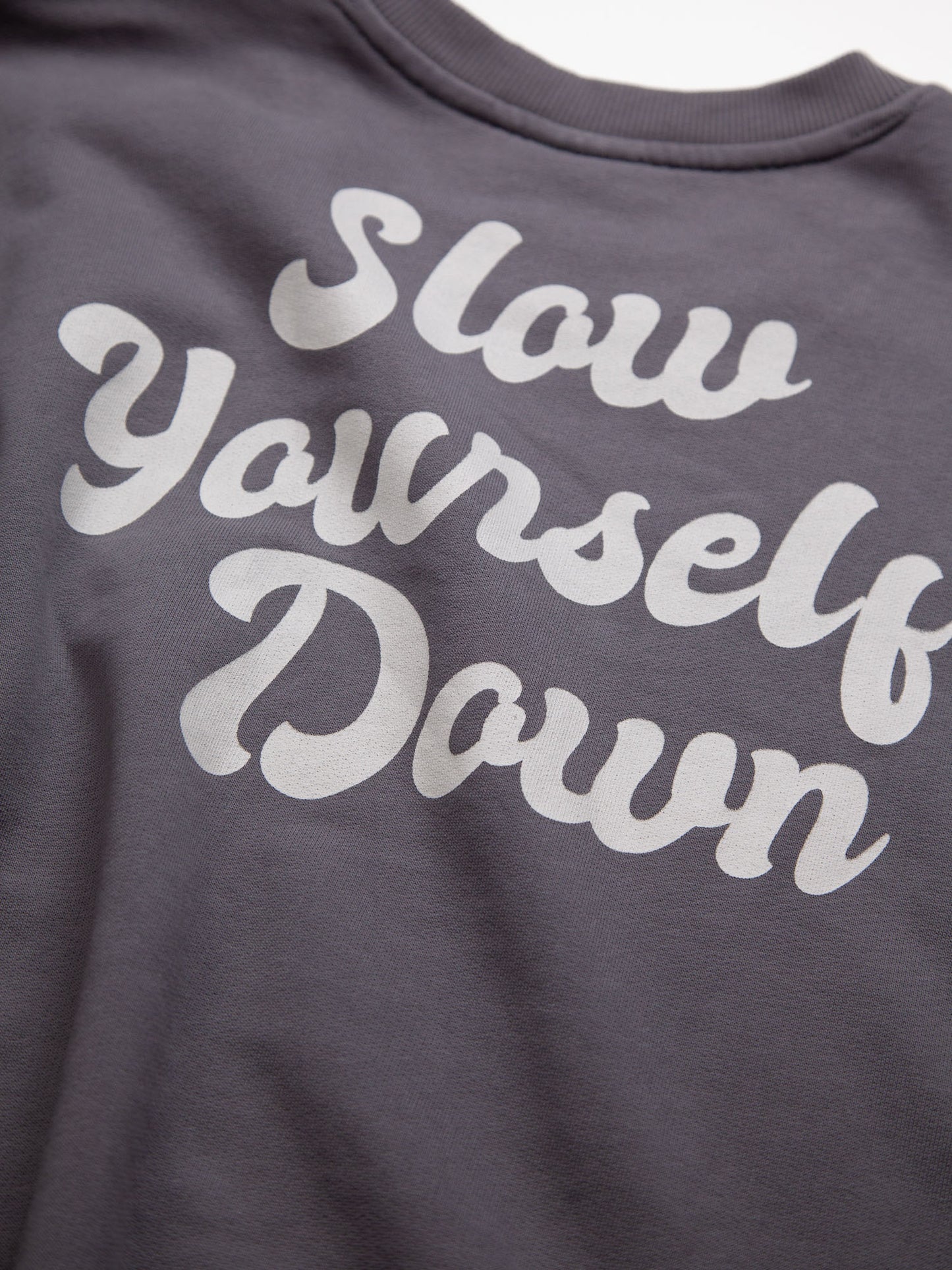 Retro Washed Crewneck | Organic Cotton | Slow Yourself Down - Crewneck