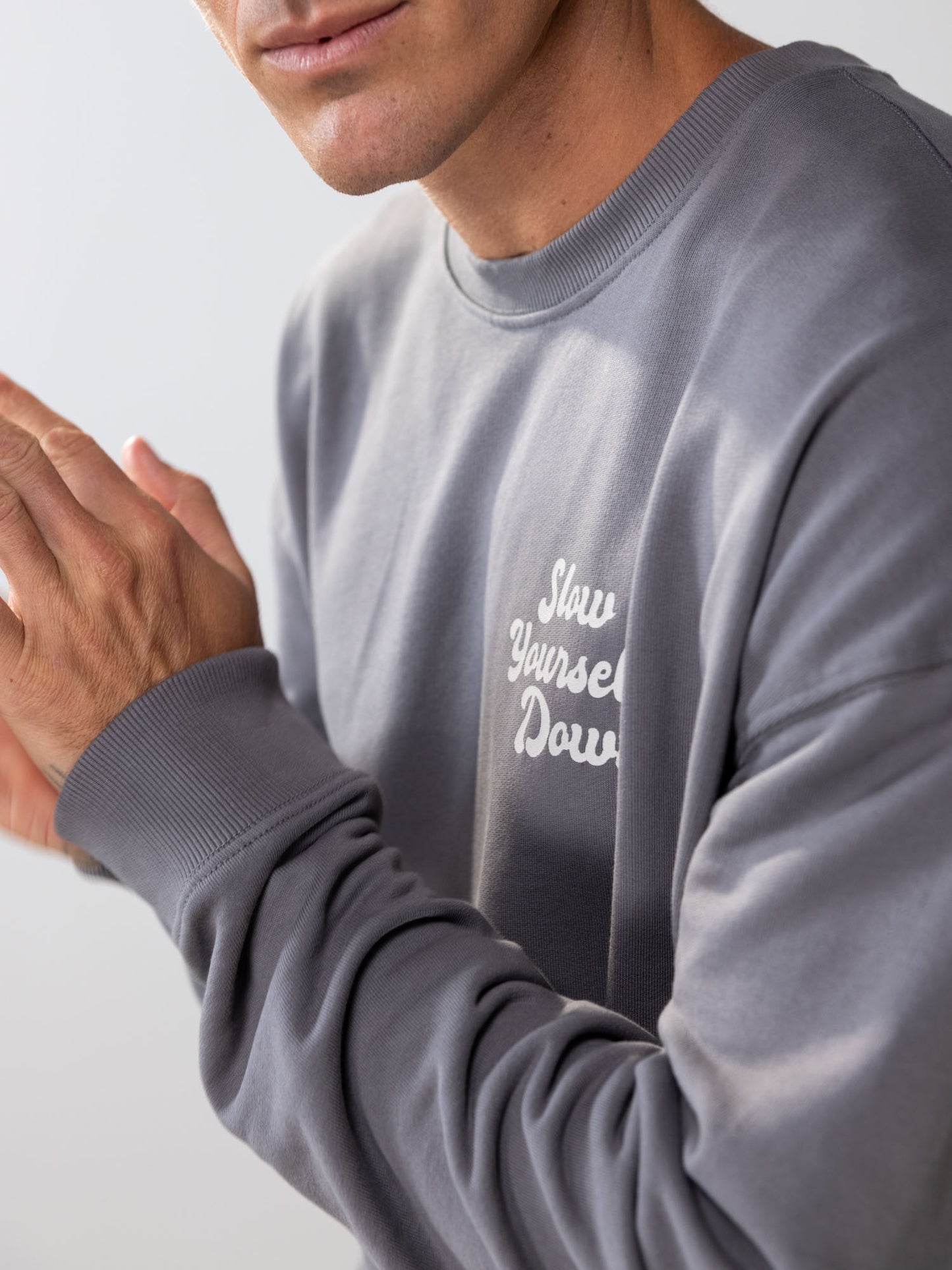 Retro Washed Crewneck | Organic Cotton | Slow Yourself Down - Crewneck