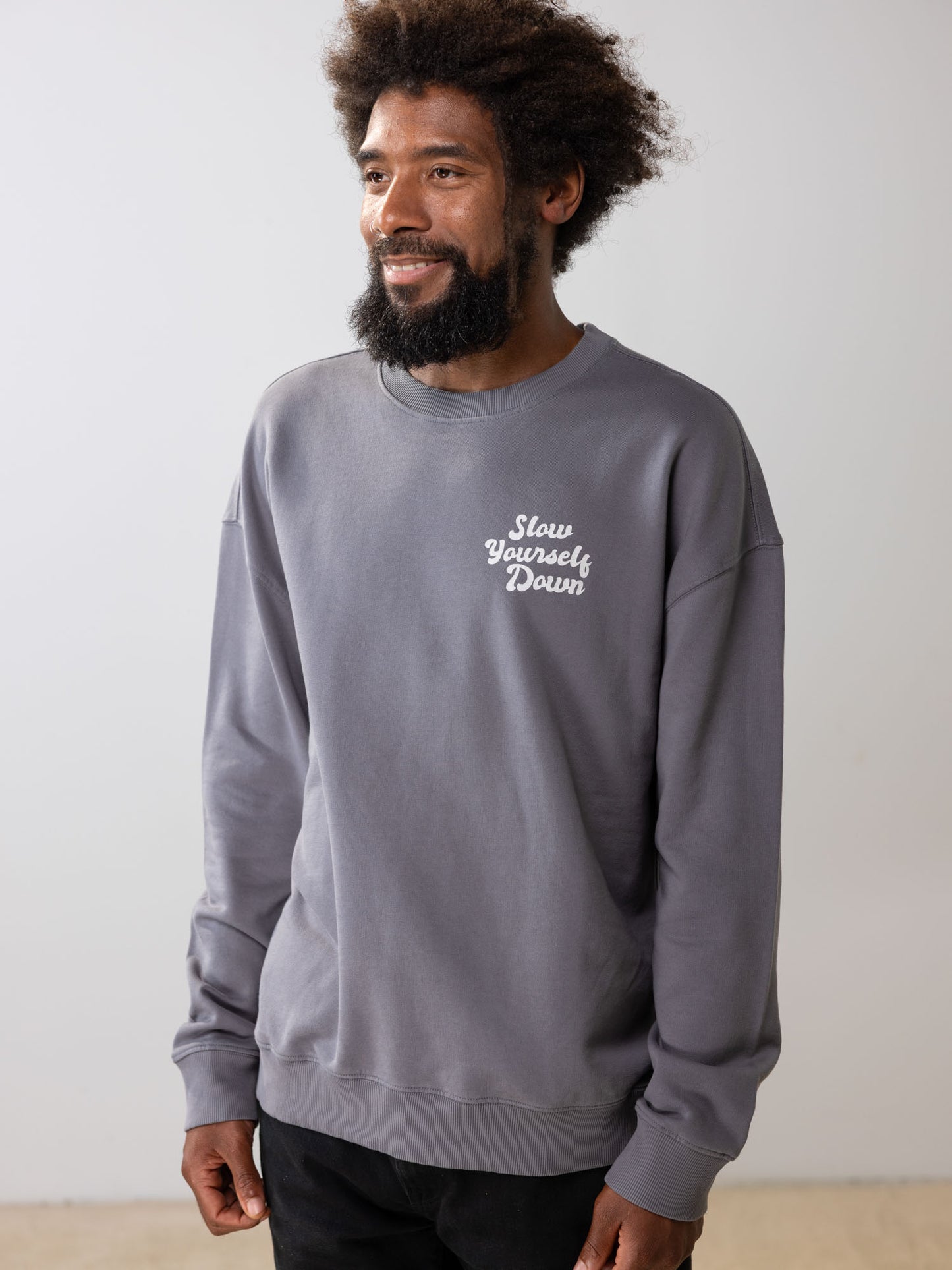 Retro Washed Crewneck | Organic Cotton | Slow Yourself Down - Crewneck