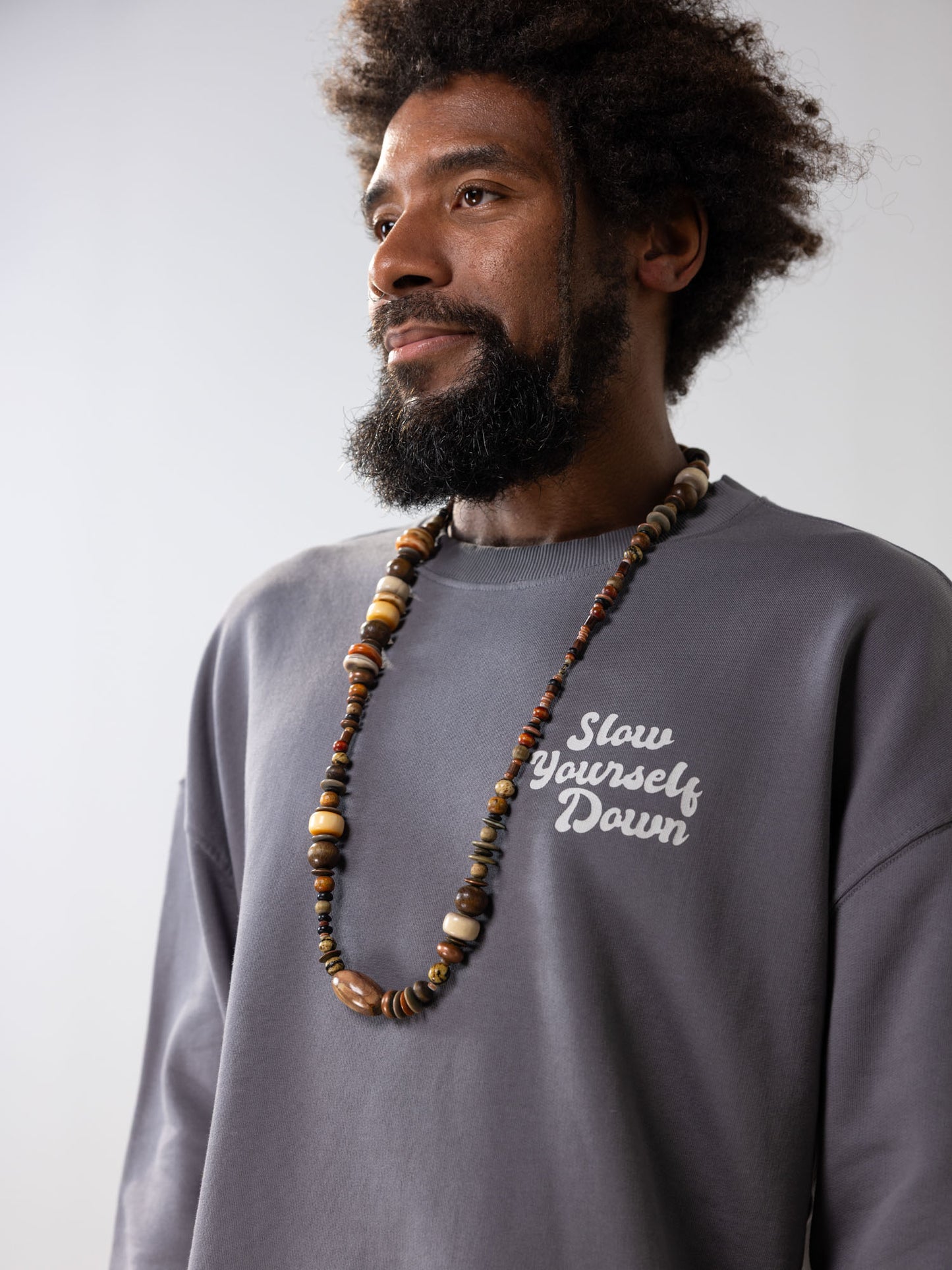 Retro Washed Crewneck | Organic Cotton | Slow Yourself Down - Crewneck