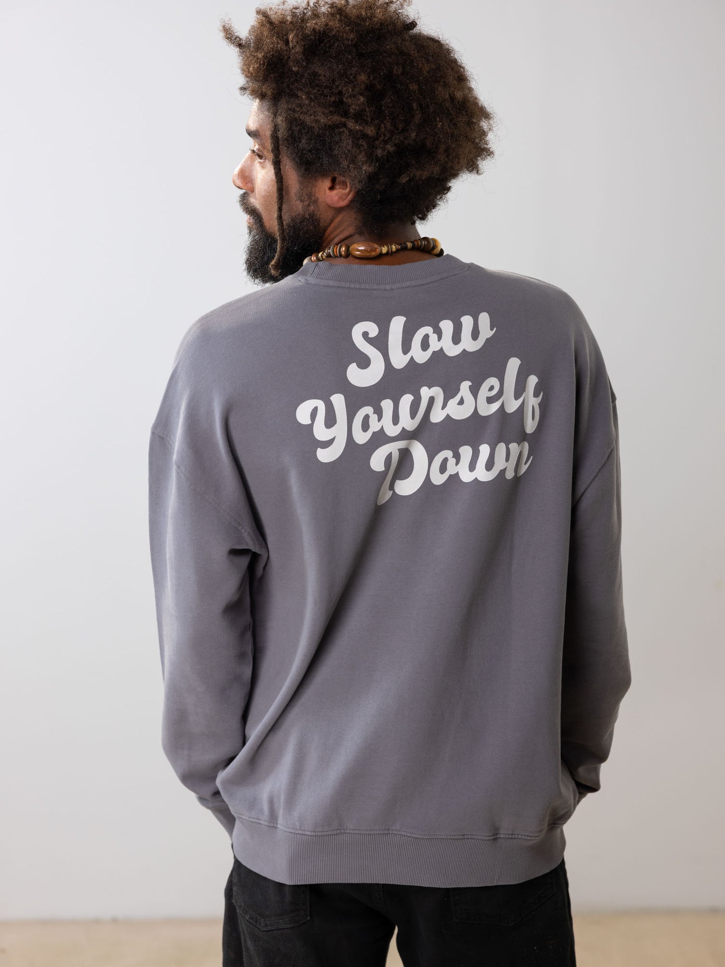 Retro Washed Crewneck | Organic Cotton | Slow Yourself Down - Crewneck