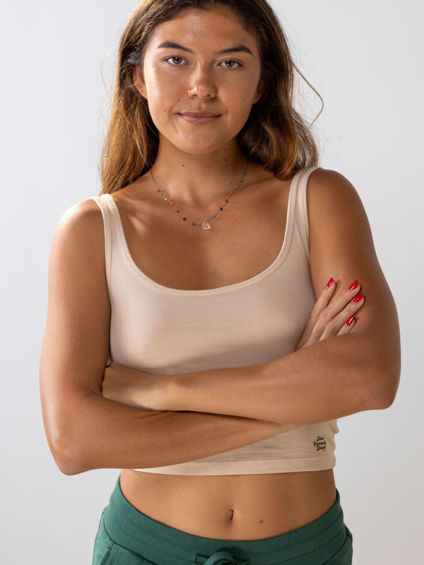 SYD Cropped Tank | Organic Cotton | Slow Yourself Down - Womens Shirts