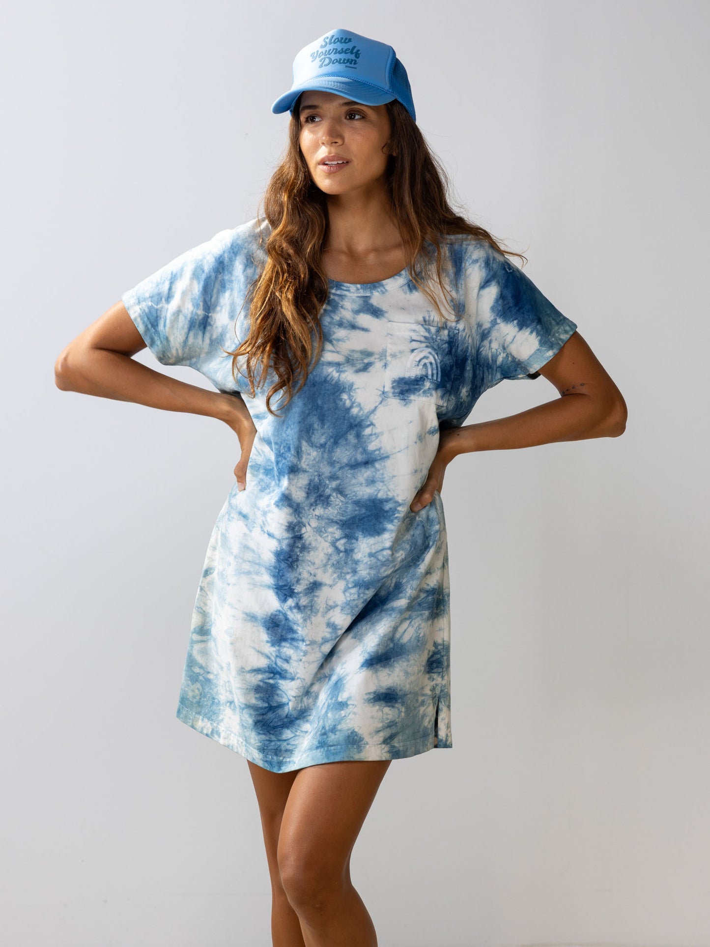 SYD Tie Dye Tee Shirt Dress | Organic Cotton | Slow Yourself Down - Womens Shirts