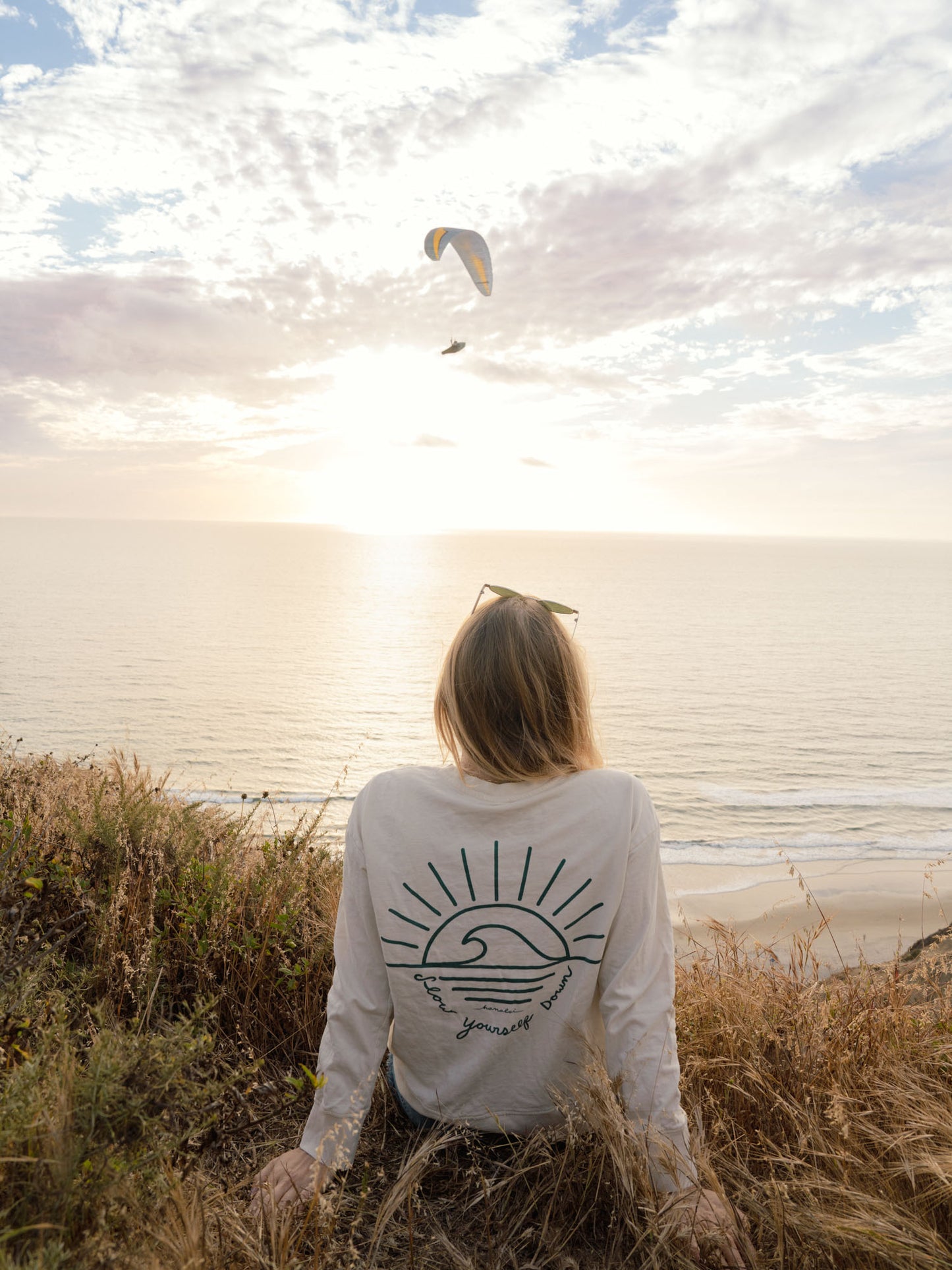 Sun and Wave Pocket Crewneck | Organic Cotton | Slow Yourself Down - Crewneck