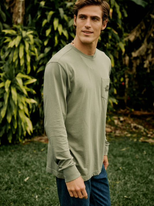 Surf Van L/S Pocket Tee | Organic Cotton | Slow Yourself Down - Mens Shirts