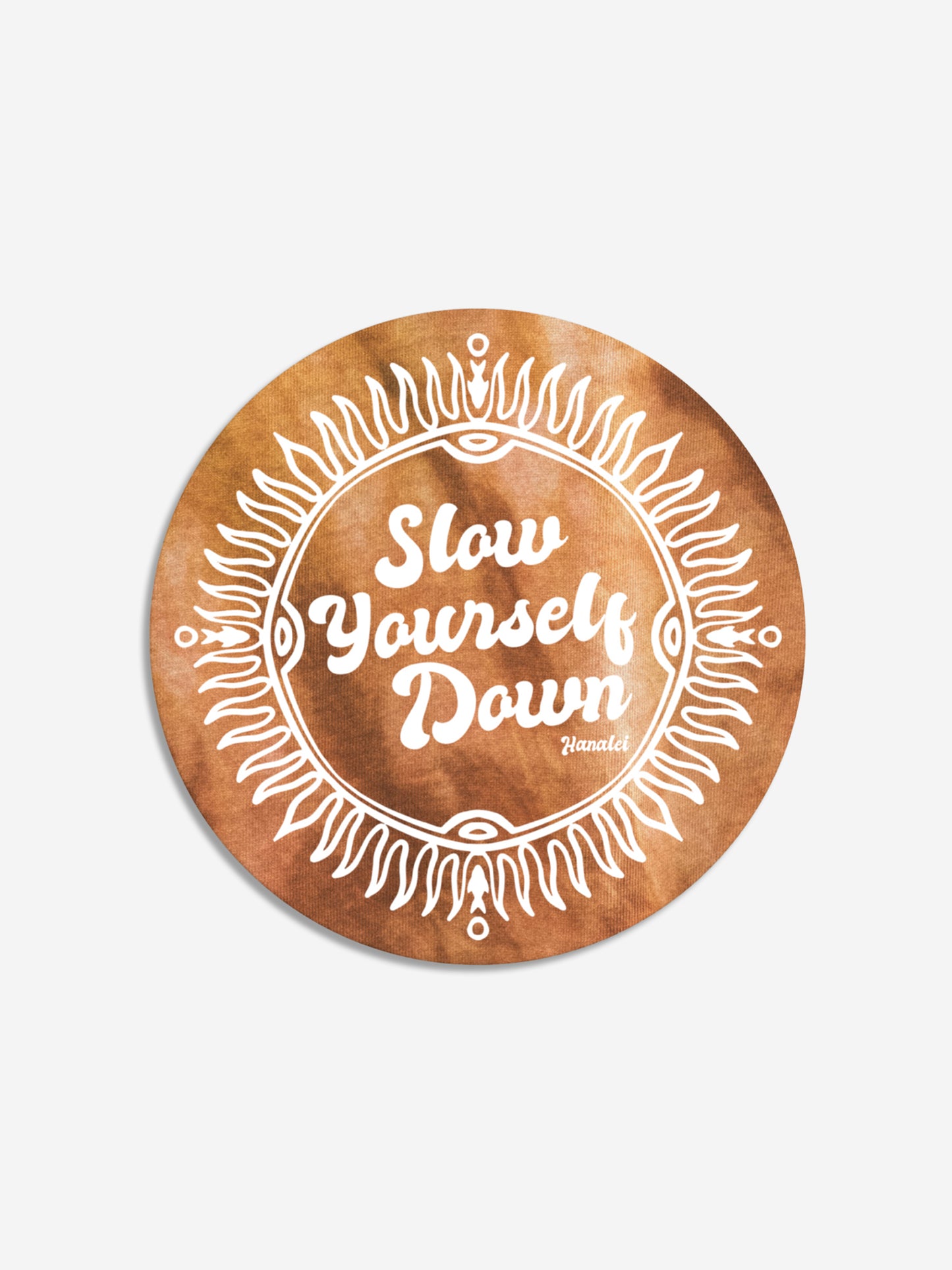 Tie Dye Sun Sticker | Slow Yourself Down
