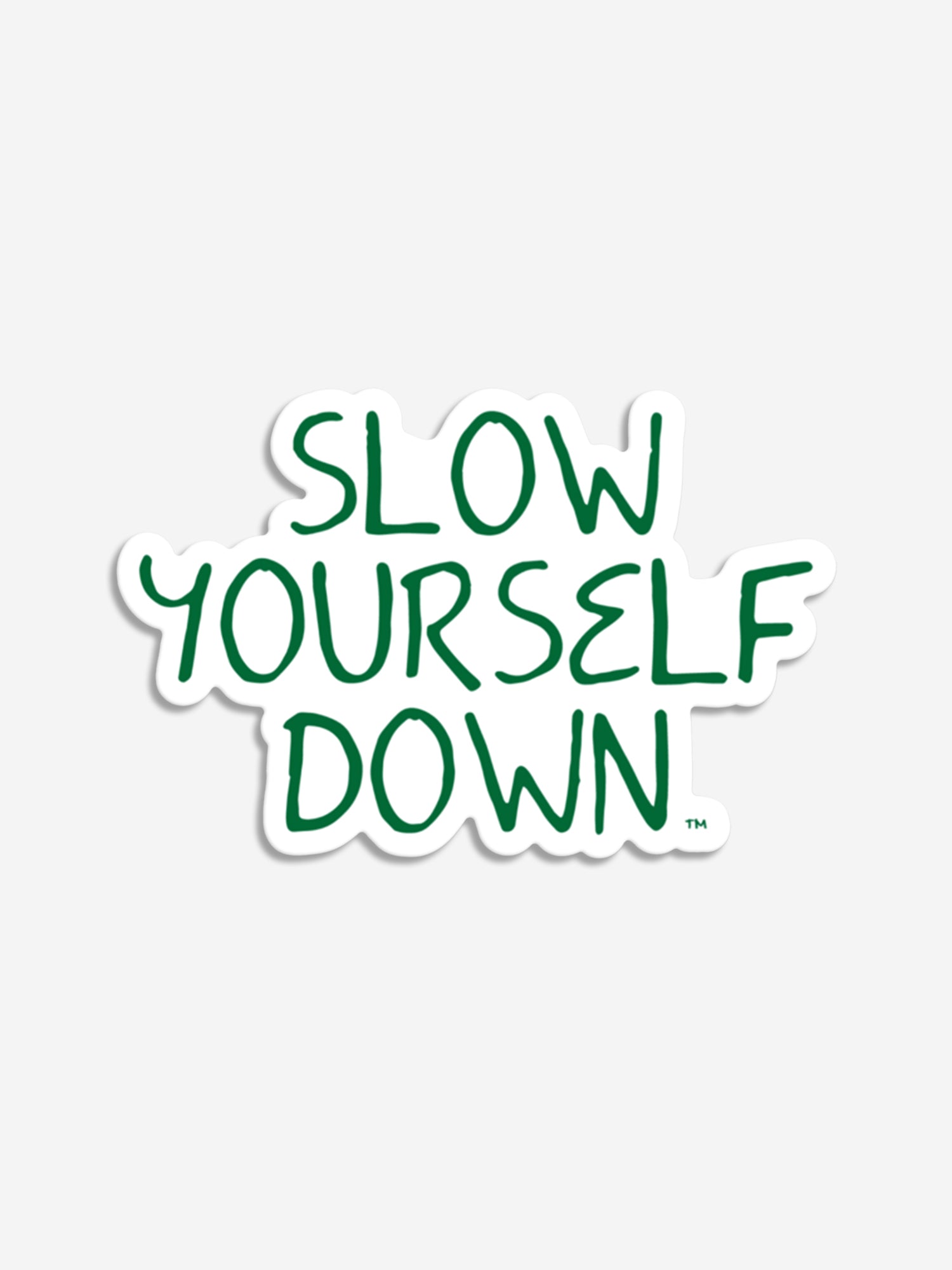 SYD Original Logo Green Sticker Sticker - Slow Yourself Down