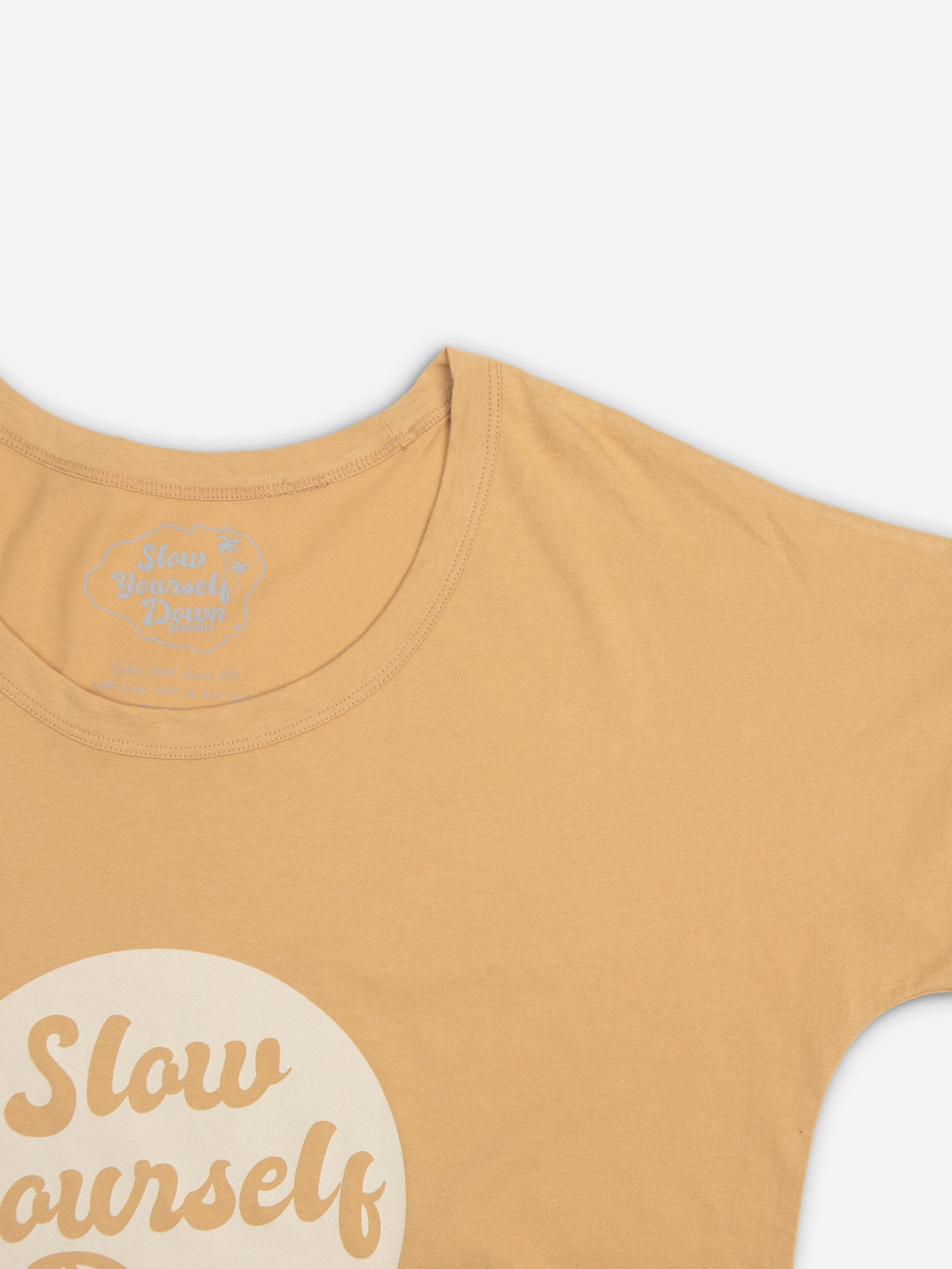Retro Scoop Neck Tee Womens Shirts - Slow Yourself Down