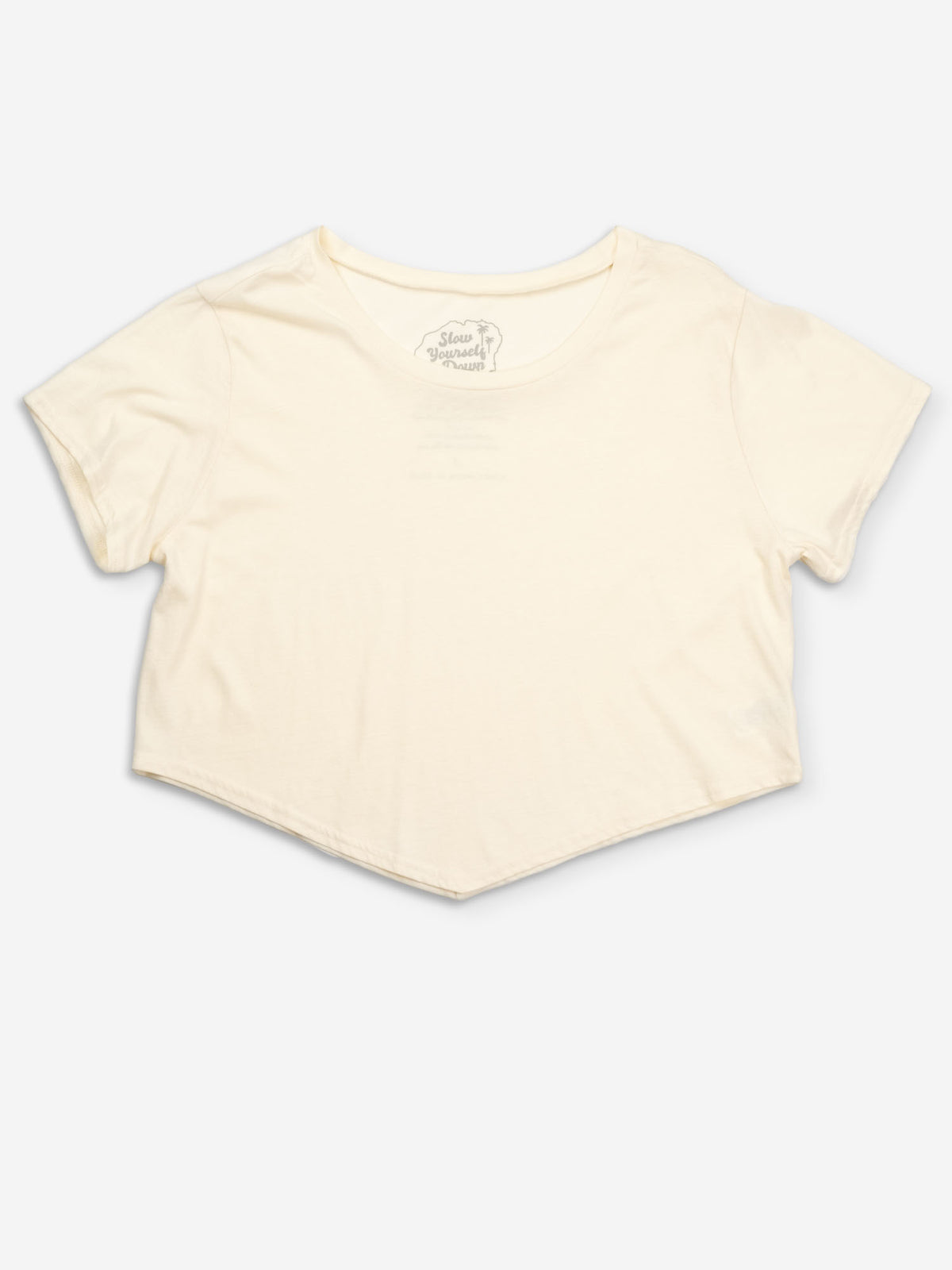 Basic Organic Moon Crop | Organic Cotton | Slow Yourself Down - Womens Shirts