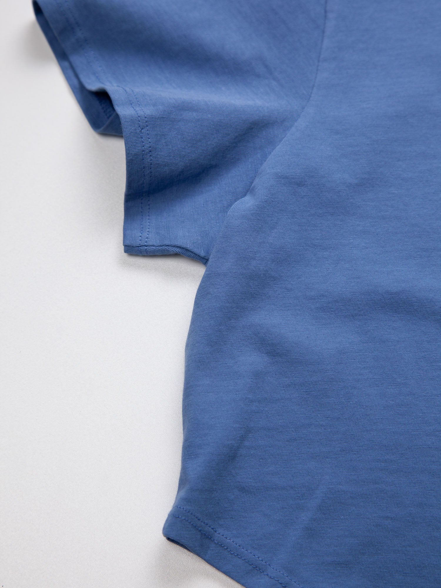 Blue Retro Moon Crop | Organic Cotton | Slow Yourself Down - Womens Shirts