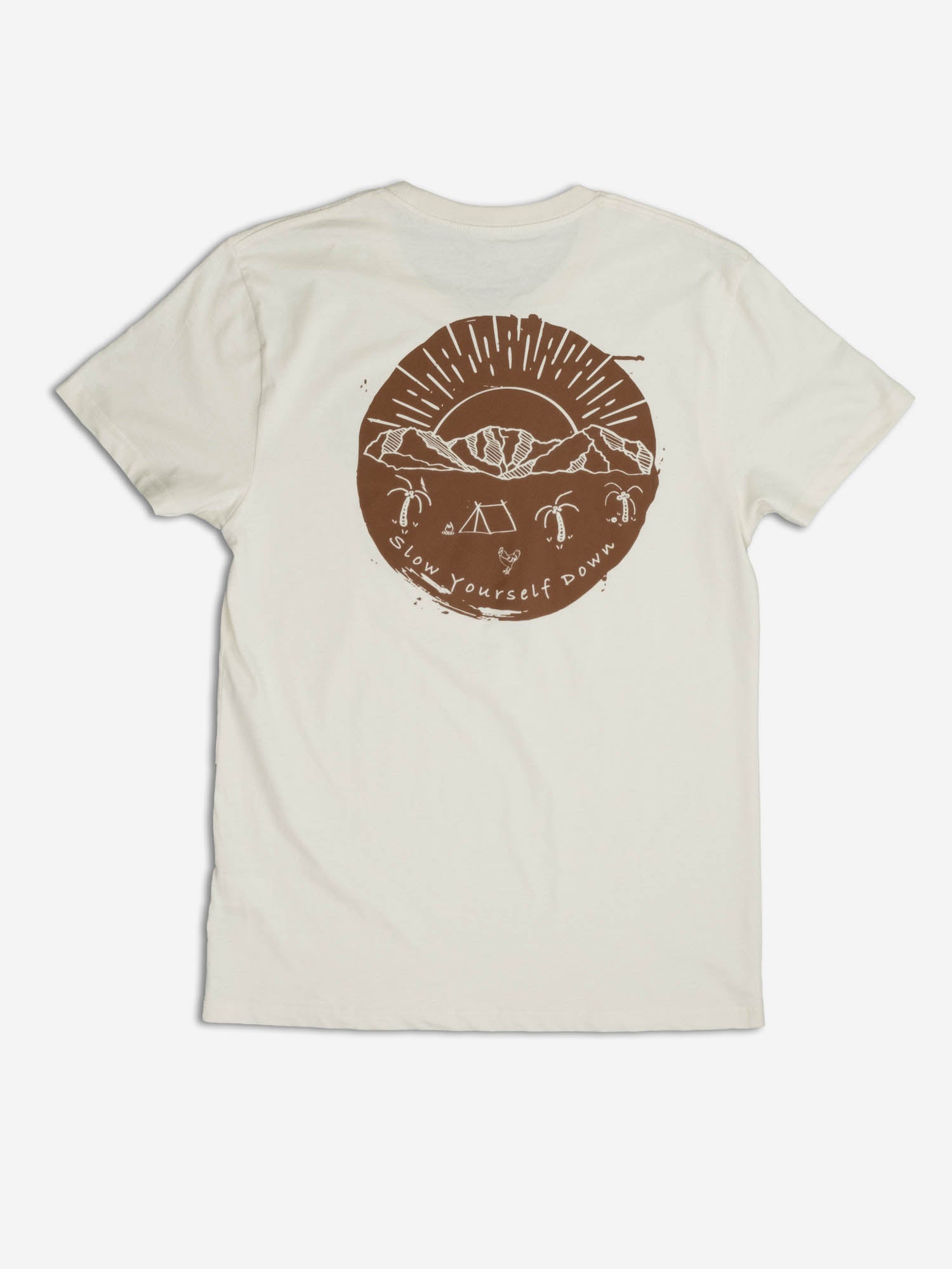 Camp Scene Tee | Organic Cotton | Slow Yourself Down - Mens Shirts