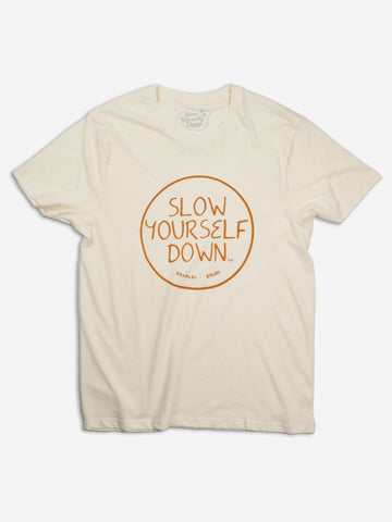 Classic Circle Outline Tee | Organic Cotton | Slow Yourself Down - Mens Shirts