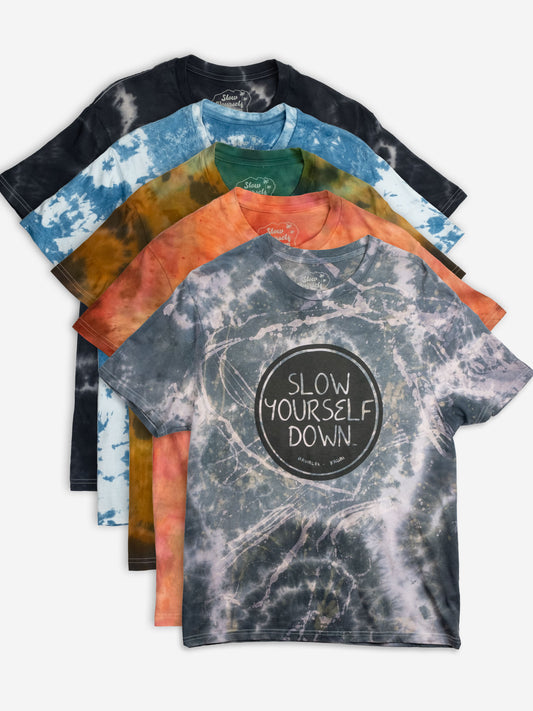 Classic Circle Tee Tie-Dye | Organic Cotton | Slow Yourself Down - Mens Shirts