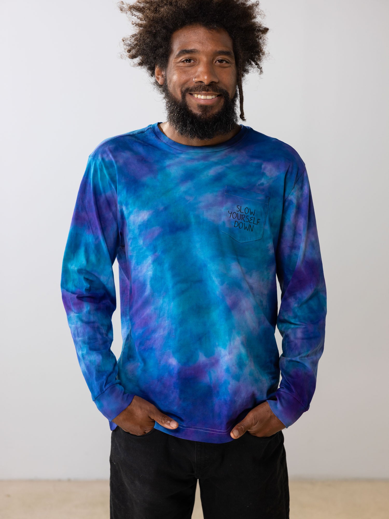 Classic Long Sleeve Tie-Dye | Organic Cotton | Slow Yourself Down - Mens Shirts