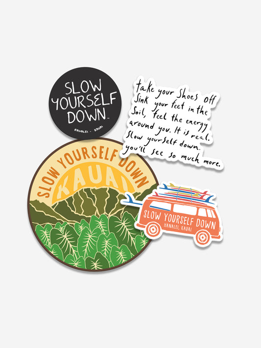 Classic Sticker 4-Pack | Slow Yourself Down - 