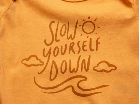 Cloud and Wave Onesie | Organic Cotton | Slow Yourself Down - Baby Onesie