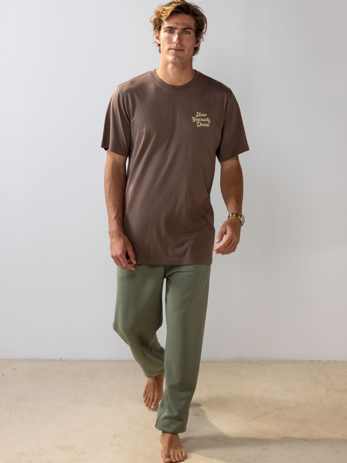 Coffee Retro Tee | Organic Cotton | Slow Yourself Down - Mens Shirts