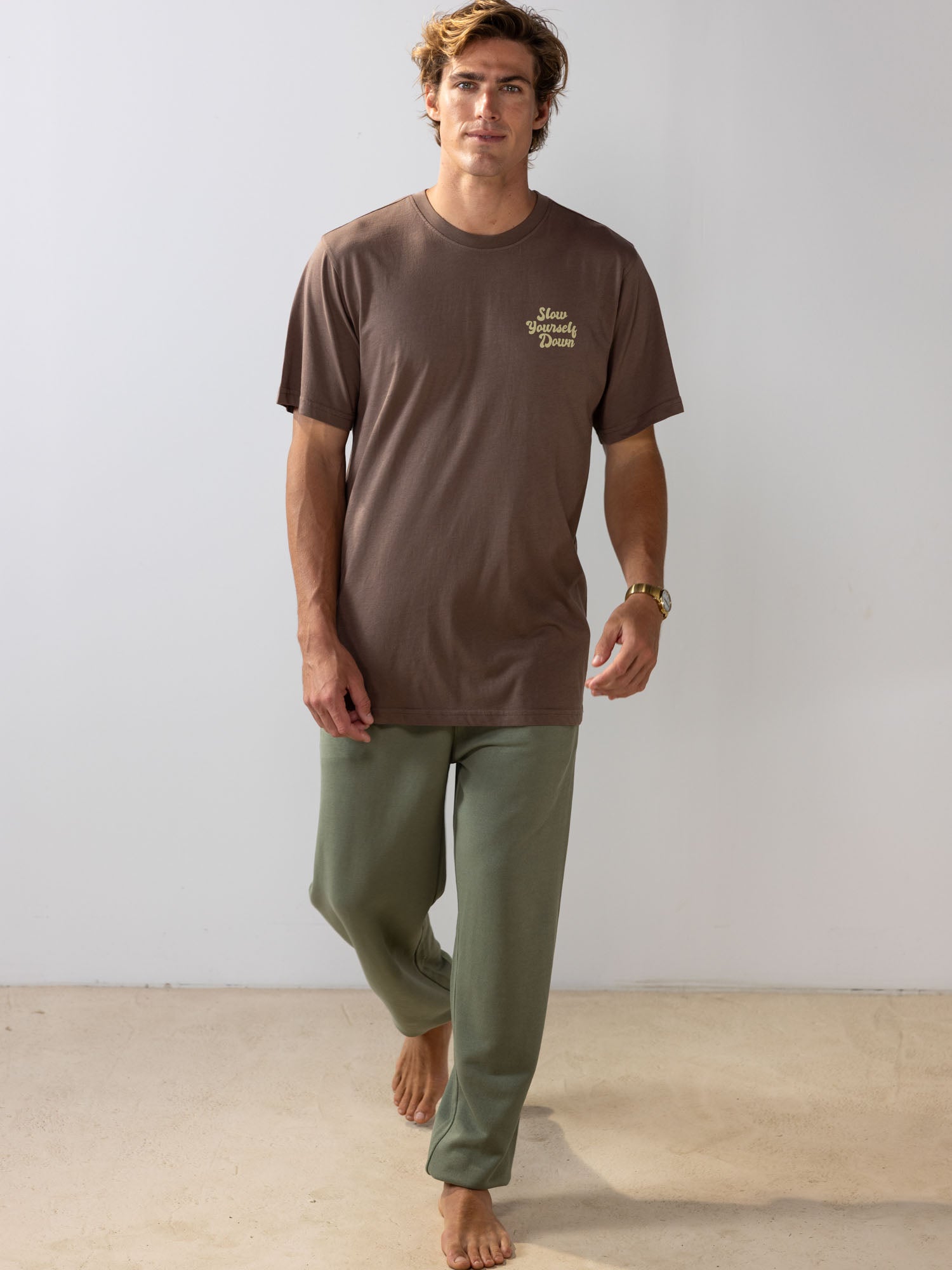 Coffee Retro Tee | Organic Cotton | Slow Yourself Down - Mens Shirts