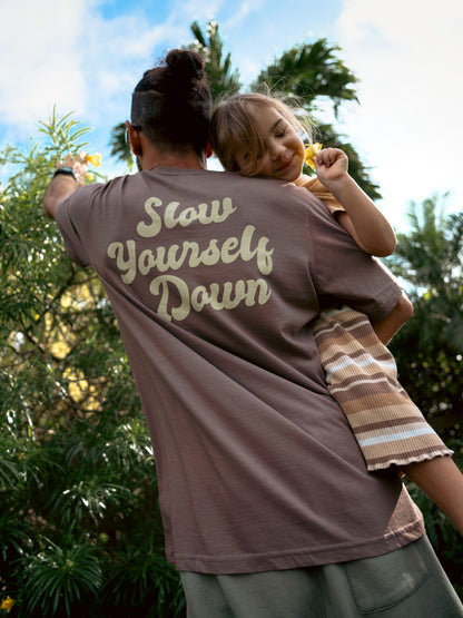 Coffee Retro Tee | Organic Cotton | Slow Yourself Down - Mens Shirts