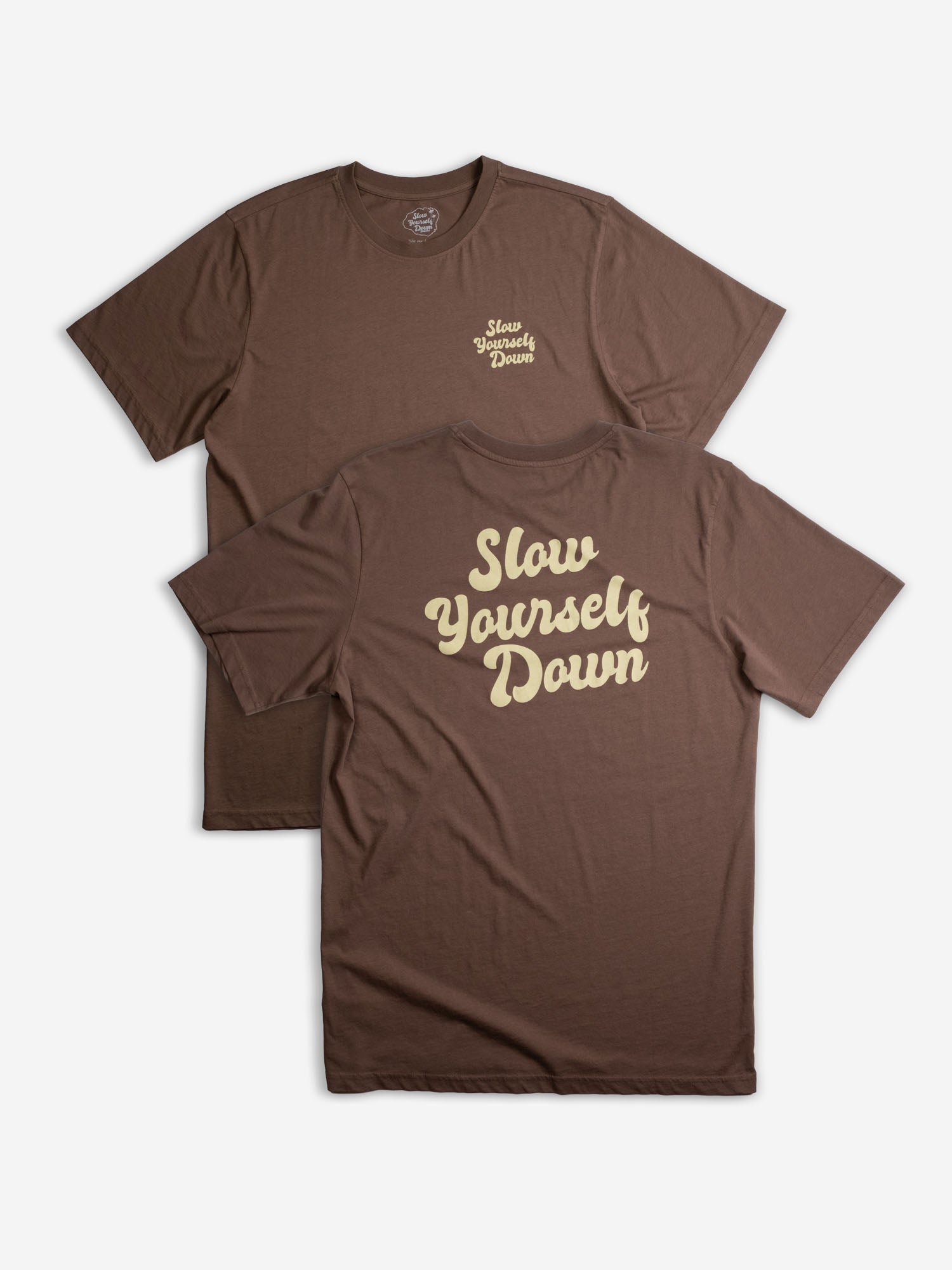 Coffee Retro Tee | Organic Cotton | Slow Yourself Down - Mens Shirts