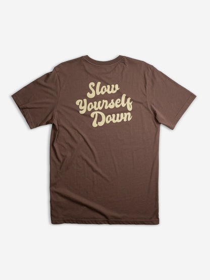 Coffee Retro Tee | Organic Cotton | Slow Yourself Down - Mens Shirts