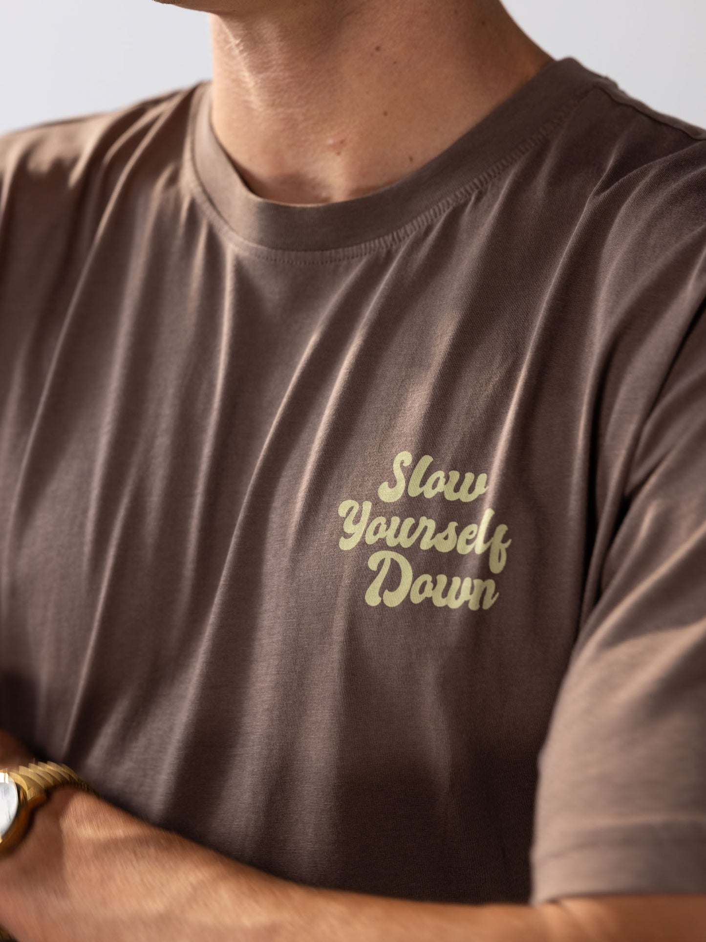 Coffee Retro Tee | Organic Cotton | Slow Yourself Down - Mens Shirts